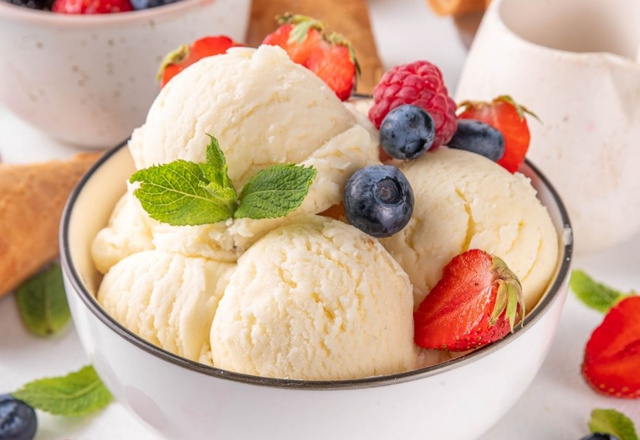sorvete caseiro cremoso